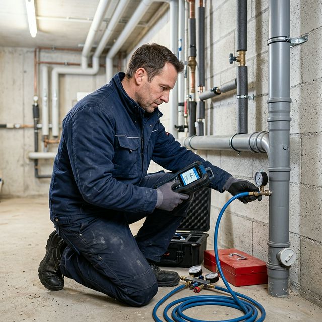 Dichtigkeitsprüfung nach DIN EN 1610